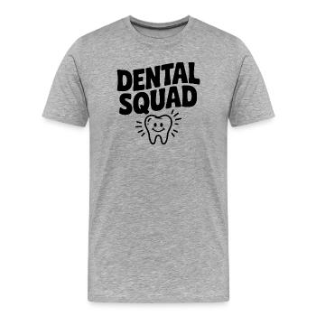 Brigade dentaire - T-shirt bio Premium Homme - gris chiné - Devant - Damien (186cm)