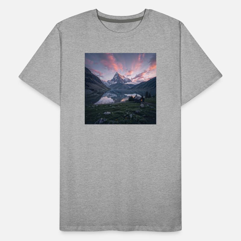 Alpine evening reflection Men's Premium Organic T-Shirt