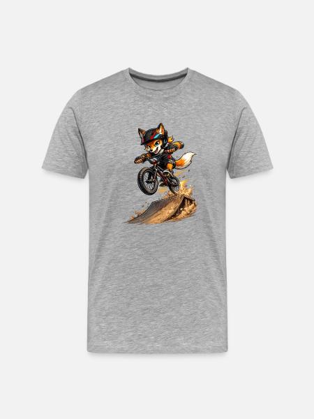Fox BMX Jump Ramp Stunt - Men's Premium Organic T-Shirt - heather grey