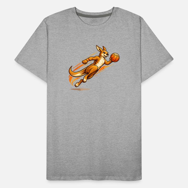 Lancer de panier kangourou T-shirt bio Premium Homme