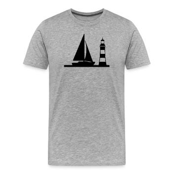 Sail - Men's Premium Organic T-Shirt - heather grey - Front - Damien (186cm)