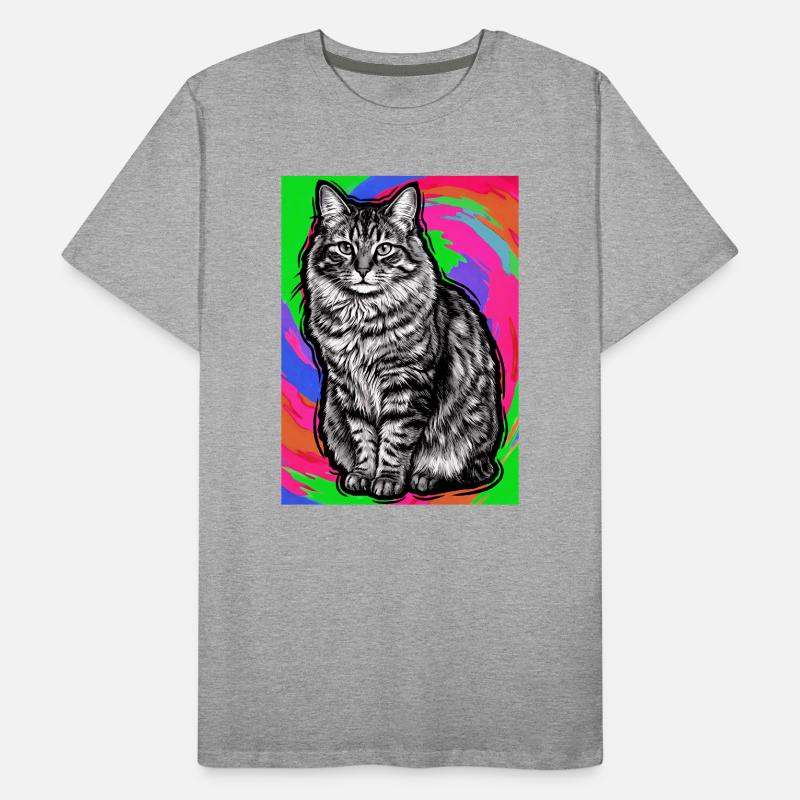 chat T-shirt bio Premium Homme