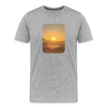 Desert sun on the horizon - Men's Premium Organic T-Shirt - heather grey - Front - Damien (186cm)