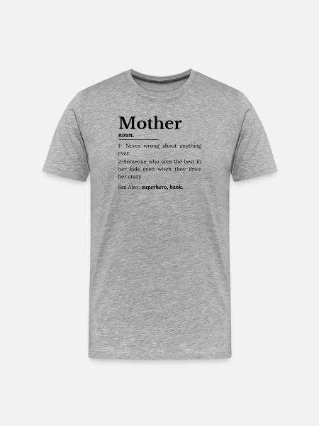 mother definition - Men's Premium Organic T-Shirt - heather grey