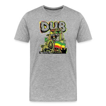 Dub Reggae Stone - T-shirt bio Premium Homme - gris chiné - Devant - Damien (186cm)