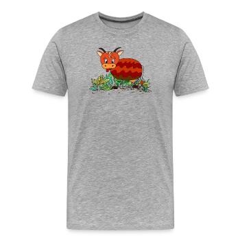 Cow - Men's Premium Organic T-Shirt - heather grey - Front - Damien (186cm)