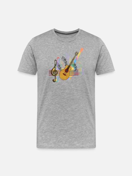 guitar - Men's Premium Organic T-Shirt - heather grey