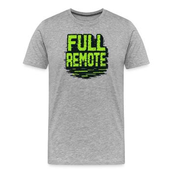 Vollständiges Remote: Die Wissenschaft des absoluten Fernunterrichts - Männer Premium Bio T-Shirt - Grau meliert - Vorne - Damien (186cm)