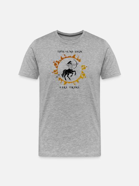 My sign is Sagittarius - Men's Premium Organic T-Shirt - heather grey