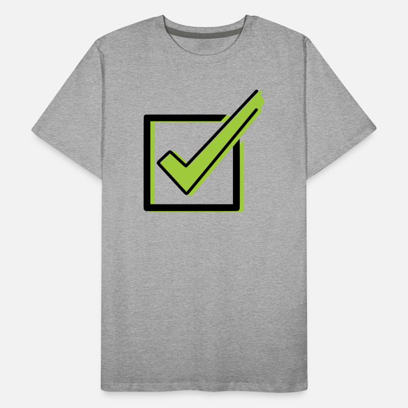 Häkchen Checkliste Box Comic Männer Premium Bio T-Shirt