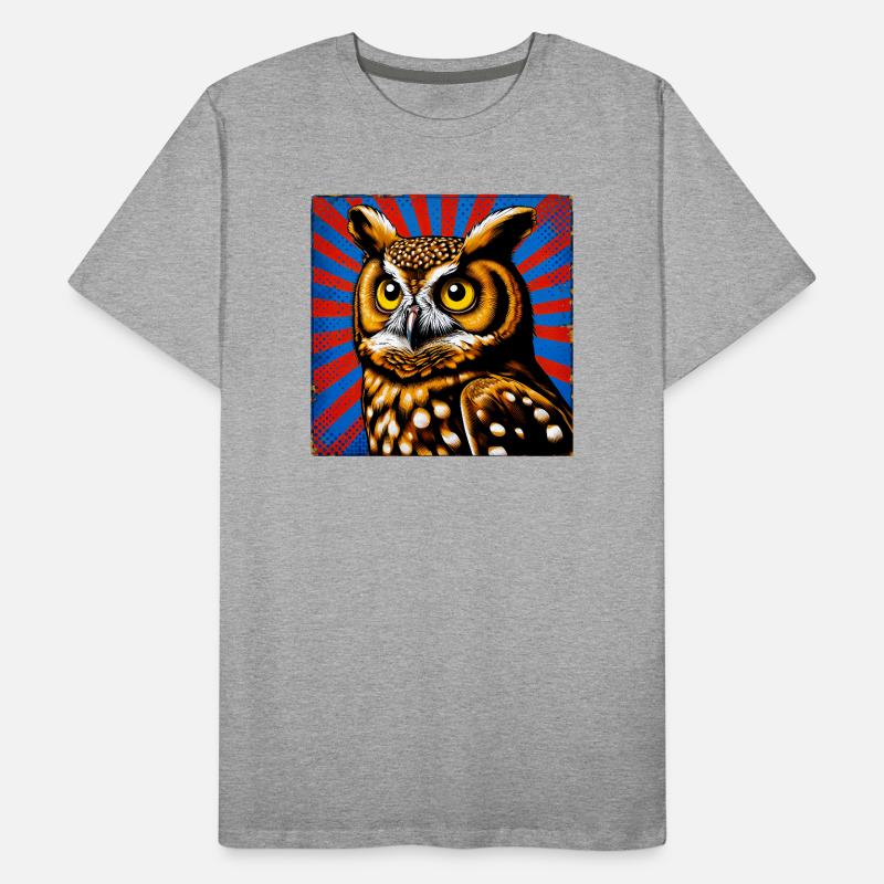 Eule Männer Premium Bio T-Shirt