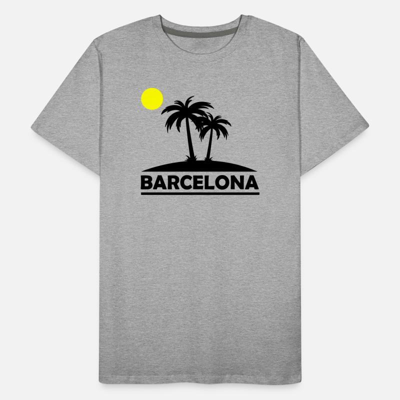 Plage de Barcelone T-shirt bio Premium Homme