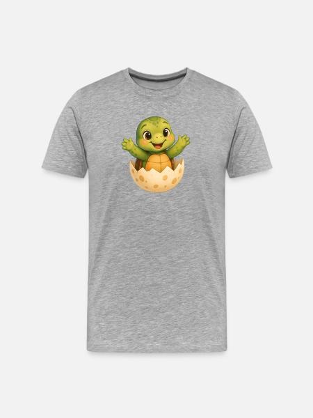 Small turtle hatching - Men's Premium Organic T-Shirt - heather grey