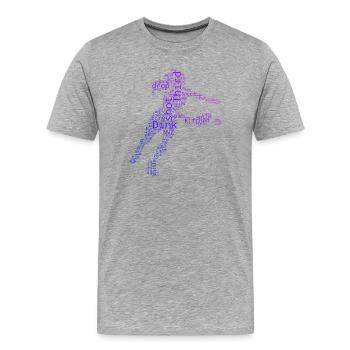 Pickleball scene Design für Pickleball Athlet Fans - Männer Premium Bio T-Shirt - Grau meliert - Vorne - Damien (186cm)