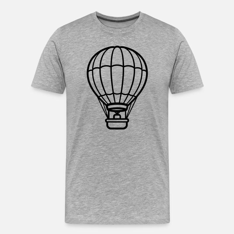Luftballon - Männer Premium Bio T-Shirt - Grau meliert