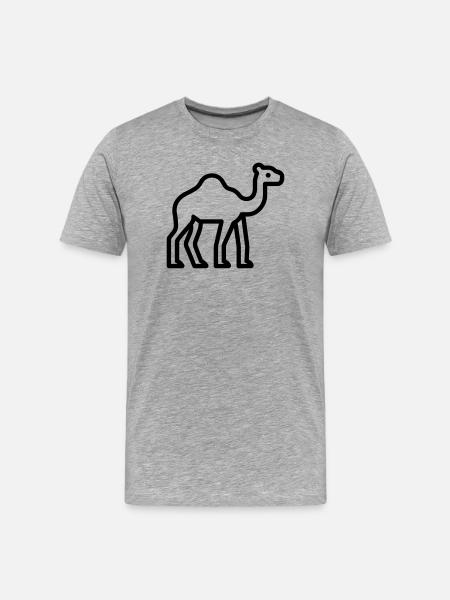 camel - Men's Premium Organic T-Shirt - heather grey