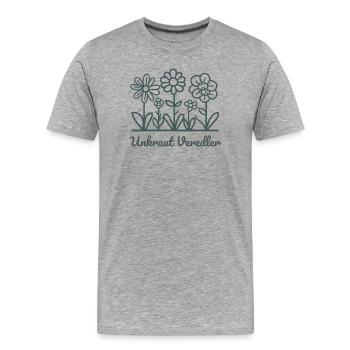 Unkraut Veredler Lustiges Garten Design - Männer Premium Bio T-Shirt - Grau meliert - Vorne - Damien (186cm)