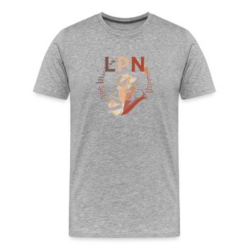 Infirmière Infirmière - T-shirt bio Premium Homme - gris chiné - Devant - Damien (186cm)