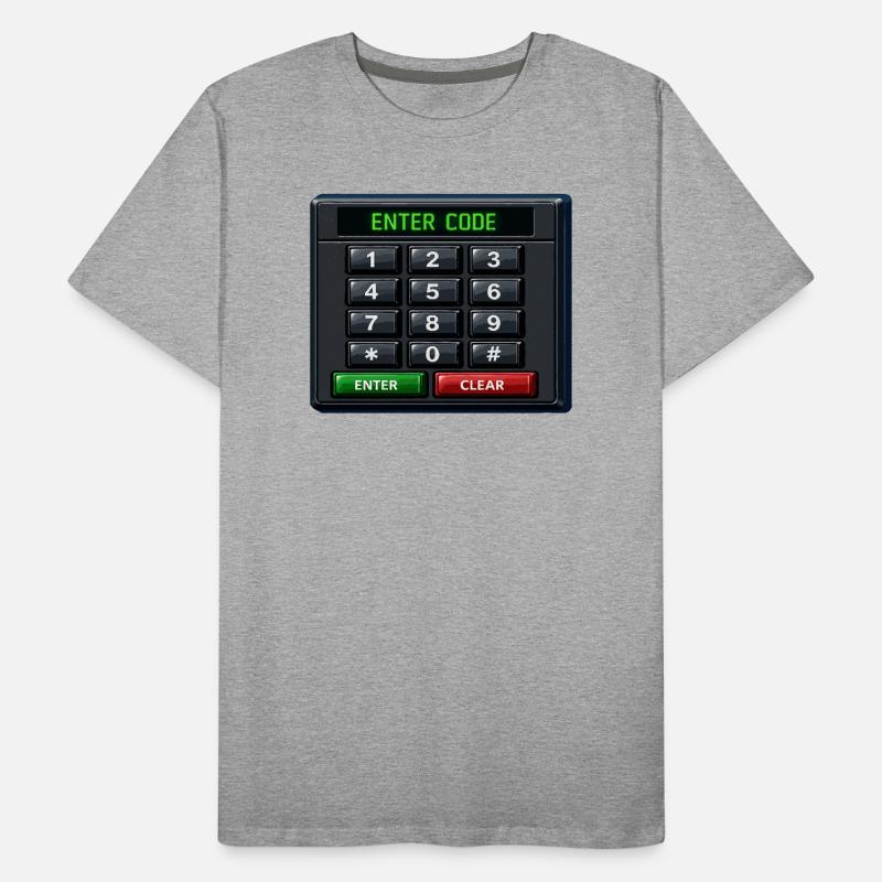Geben Sie Code Keypad Neon ein Männer Premium Bio T-Shirt