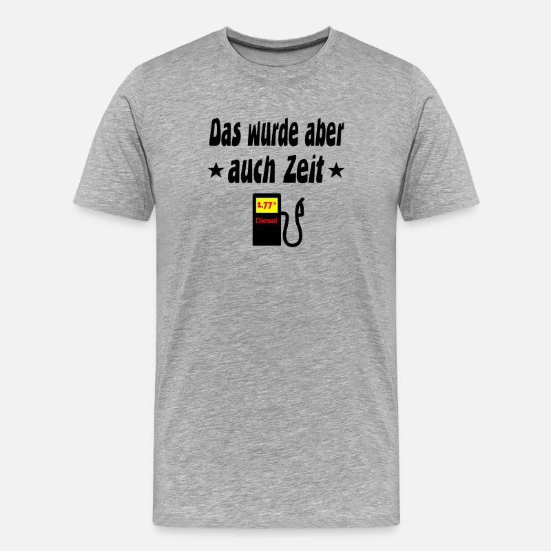 Diesel - Männer Premium Bio T-Shirt - Grau meliert