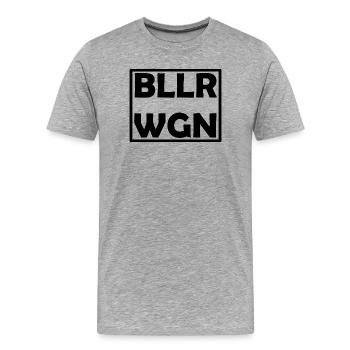 charrette à bras - T-shirt bio Premium Homme - gris chiné - Devant - Damien (186cm)