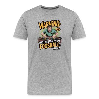 Tischfußball Evolution Lustiges Kickern Foosball - Männer Premium Bio T-Shirt - Grau meliert - Vorne - Damien (186cm)