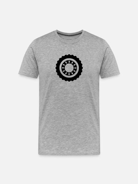 Papier - Männer Premium Bio T-Shirt - Grau meliert