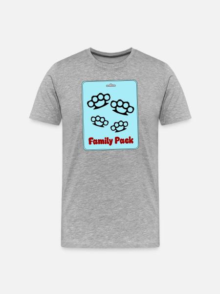 Family Pack - Männer Premium Bio T-Shirt - Grau meliert