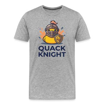 Canard Chevalier Chevalier Armature Coin-Roue - T-shirt bio Premium Homme - gris chiné - Devant - Damien (186cm)