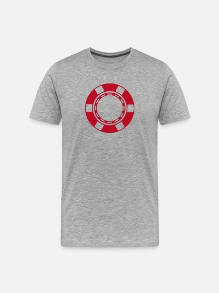 Pièce de casino - T-shirt bio Premium Homme - gris chiné
