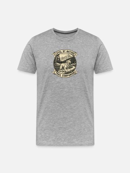 Retriever Dog - Men's Premium Organic T-Shirt - heather grey