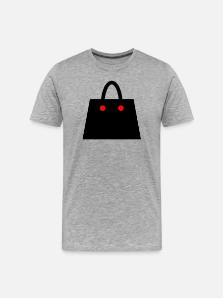 Handtasche - Männer Premium Bio T-Shirt - Grau meliert