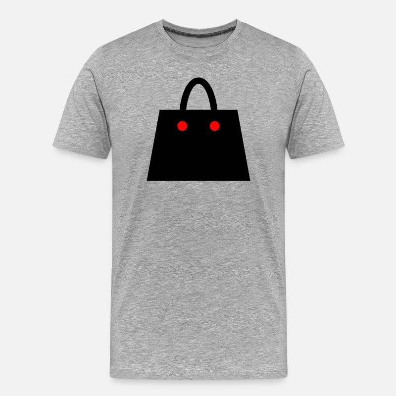Handtasche - Männer Premium Bio T-Shirt - Grau meliert