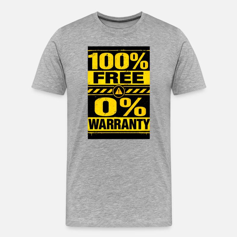 100% kostenlos 0% Garantie - Männer Premium Bio T-Shirt - Grau meliert