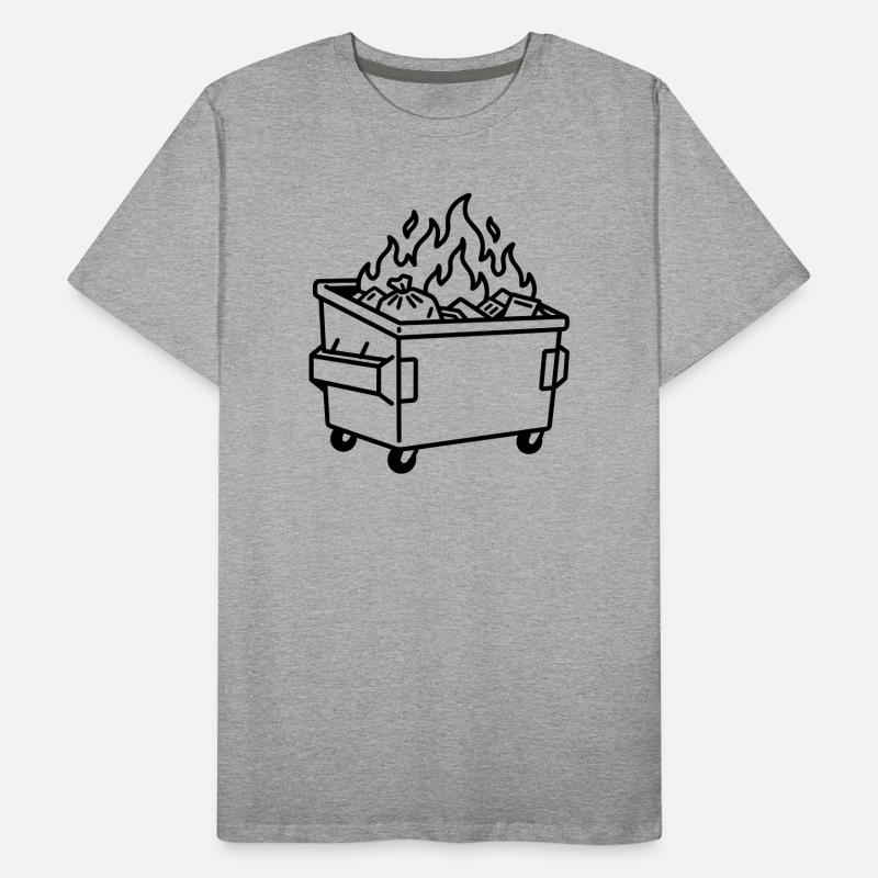 Müllcontainer-Feuer Männer Premium Bio T-Shirt