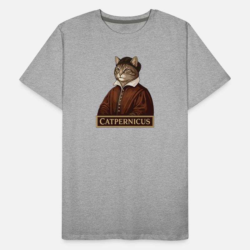 Catpernicus Nicolaus Copernicus Astronome Cat T-shirt bio Premium Homme