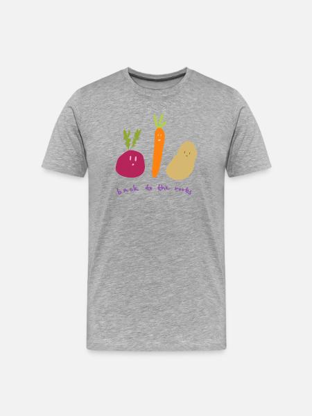 Back to the roots - Men's Premium Organic T-Shirt - heather grey