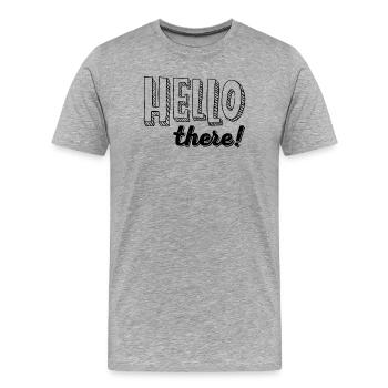 BONJOUR ! - T-shirt bio Premium Homme - gris chiné - Devant - Damien (186cm)