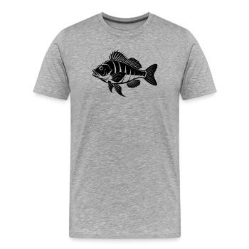 Why Fish - Men's Premium Organic T-Shirt - heather grey - Front - Damien (186cm)