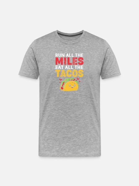 Marathonläufer Halbmarathon Marathon - Männer Premium Bio T-Shirt - Grau meliert