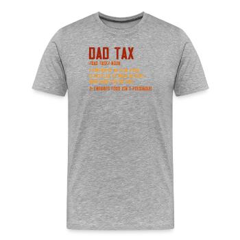 T-shirt graphique Définition de la Taxe Papa - T-shirt bio Premium Homme - gris chiné - Devant - Damien (186cm)