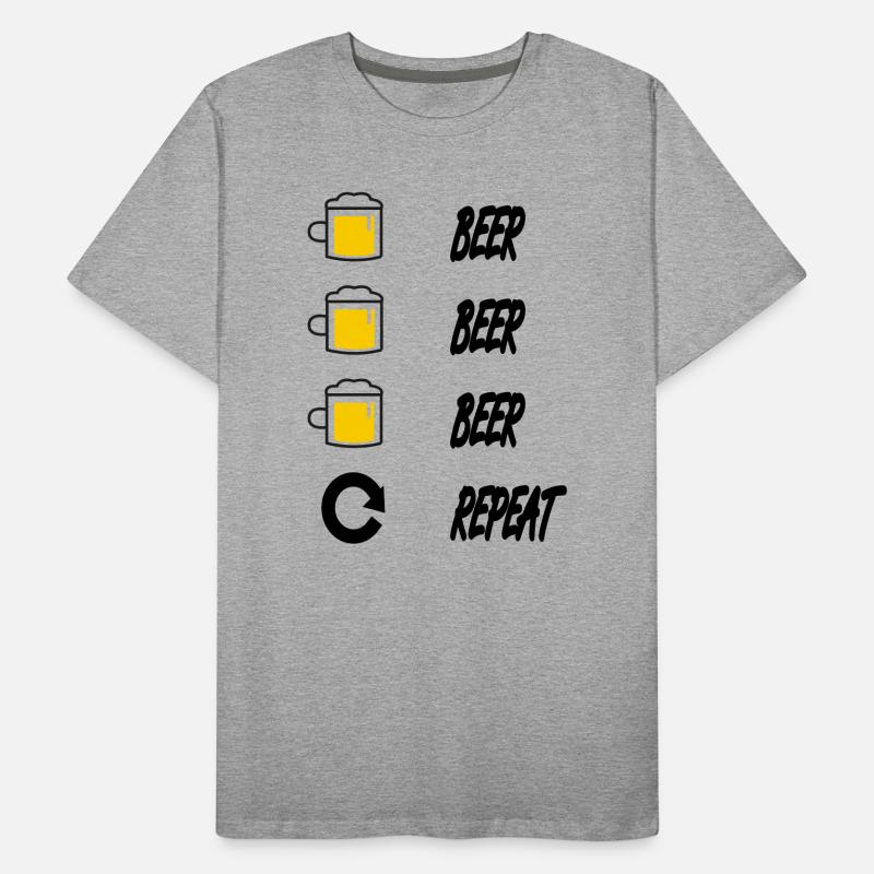 Bier Bier Bier Wiederholung Männer Premium Bio T-Shirt