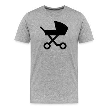 baby carriage - Men's Premium Organic T-Shirt - heather grey - Front - Damien (186cm)