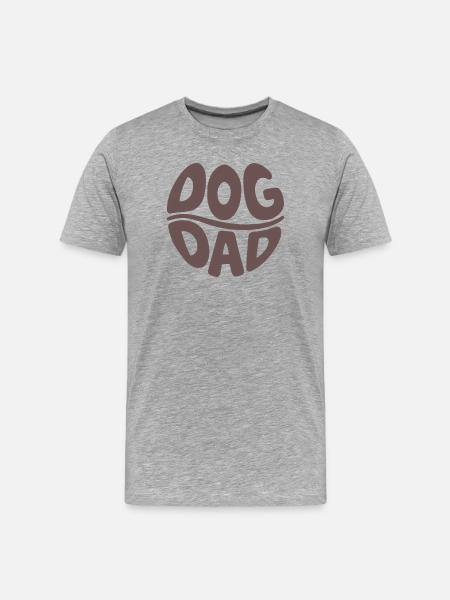 Dog Dad Hundevater Design - Men's Premium Organic T-Shirt - heather grey