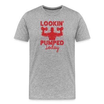Motivation fitness Bodybuilder qui semble motivé aujourd’hui - T-shirt bio Premium Homme - gris chiné - Devant - Damien (186cm)