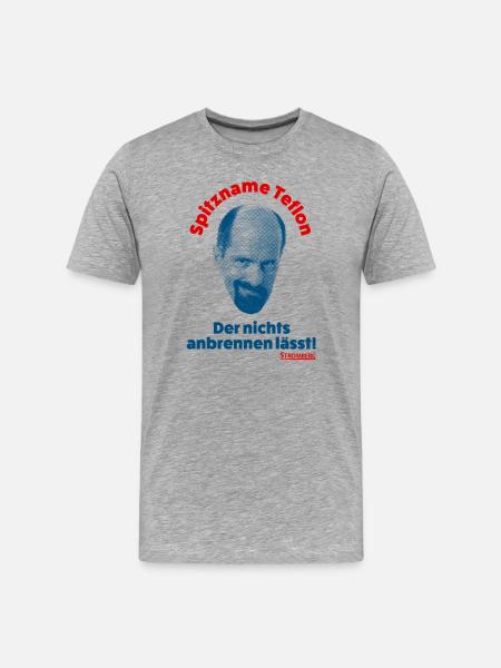 Stromberg Spitzname Teflon Mit Spruch - Männer Premium Bio T-Shirt - Grau meliert