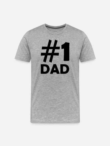 1 Dad - Männer Premium Bio T-Shirt - Grau meliert