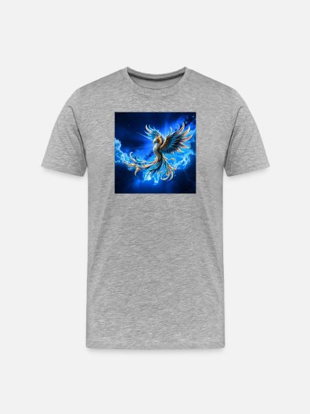 Fire Sky Phoenix - Men's Premium Organic T-Shirt - heather grey