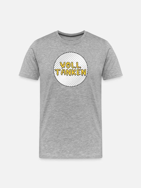Volltanken Tankne - Männer Premium Bio T-Shirt - Grau meliert