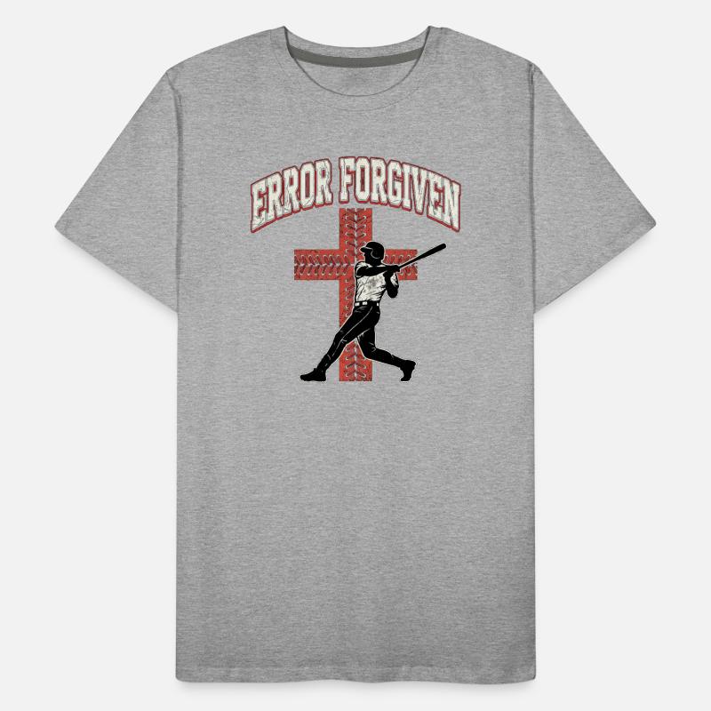 Error Forgiven Christlicher Baseball Glaube Jesus Männer Premium Bio T-Shirt